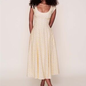 Guizio Leila Midi Dress in Honey Butter Floral
